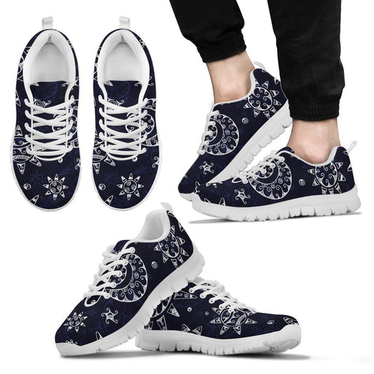 Sun Moon Pattern Men Sneakers