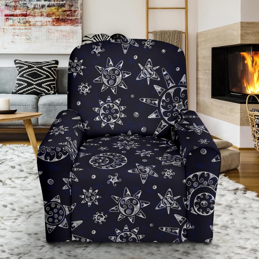 Sun Moon Pattern Recliner Slipcover-JORJUNE.COM