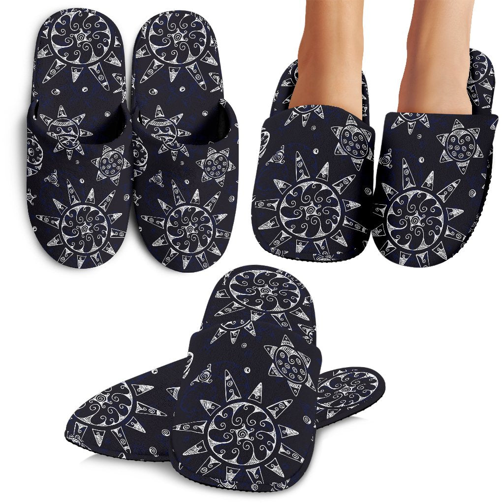 Sun Moon Pattern Slippers