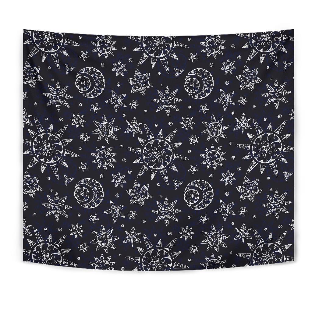 Sun Moon Pattern Tapestry