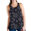 Sun Moon Pattern Women Racerback Tank Top