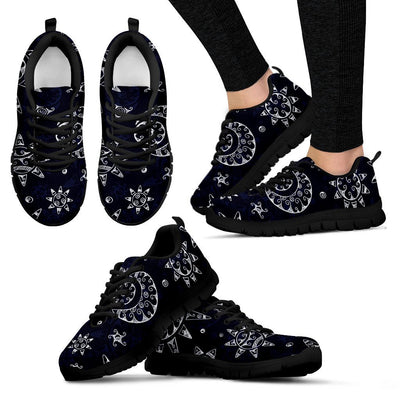 Sun Moon Pattern Women Sneakers