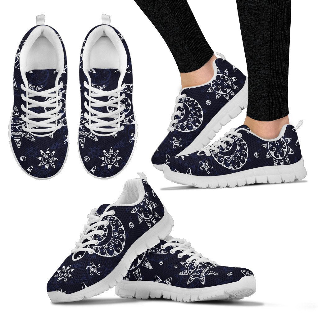 Sun Moon Pattern Women Sneakers