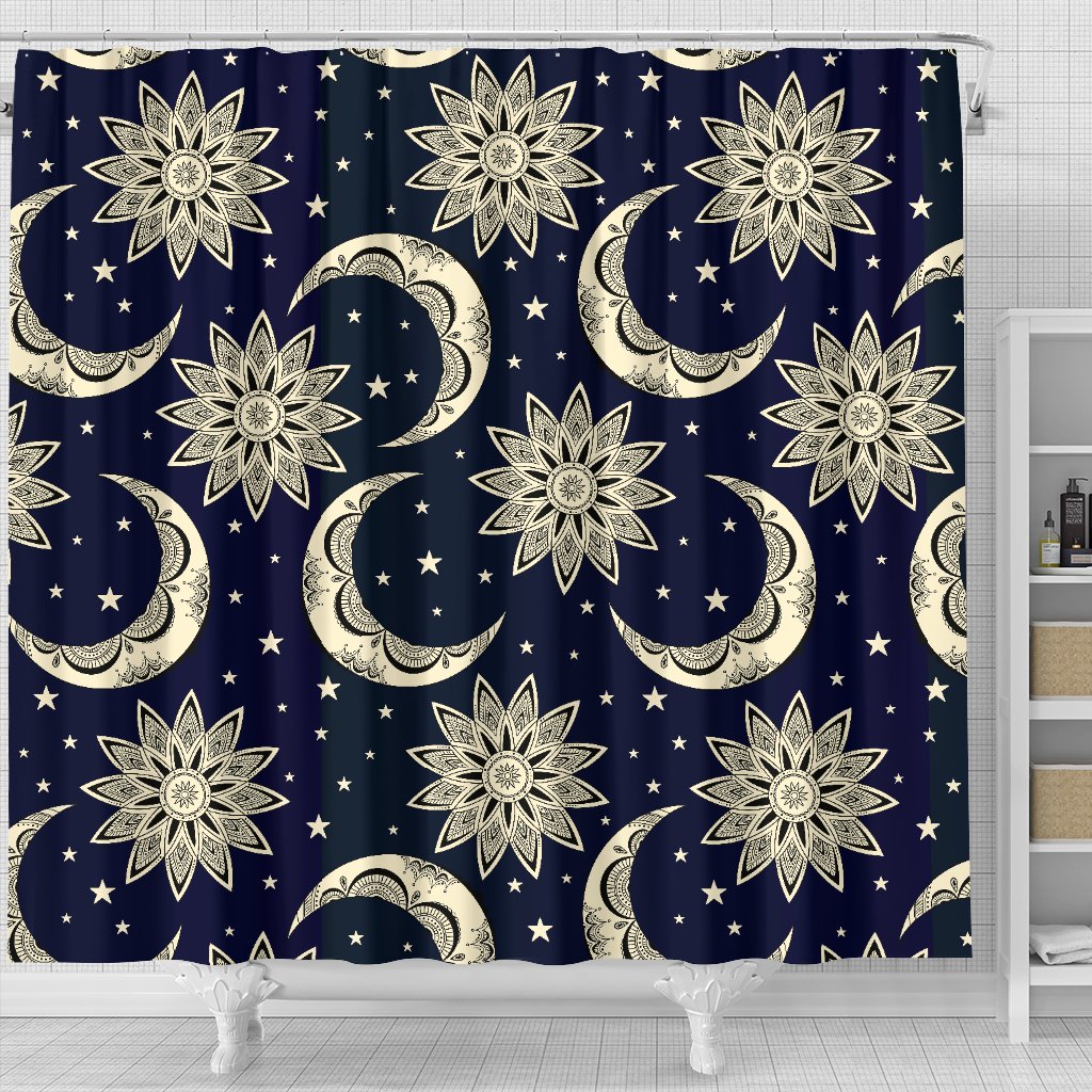 Sun Moon Star Shower Curtain