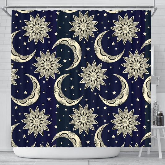 Sun Moon Star Shower Curtain