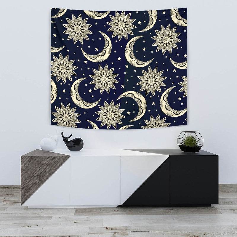 Sun Moon Star Wall Tapestry