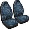 Sun Moon Tattoo Design Themed Print Universal Fit Car Seat Covers-JorJune