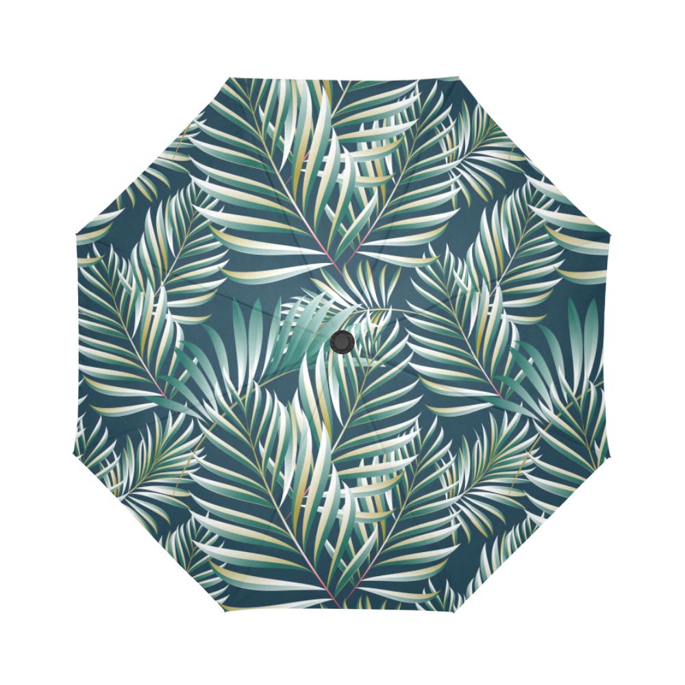 Sun Spot Tropical Palm Automatic Foldable Umbrella