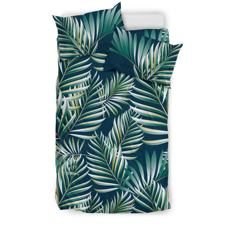 Sun Spot Tropical Palm Leaves Duvet Cover Bedding Set