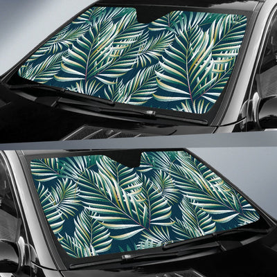 Sun Spot Tropical Palm Leaves Hower Curtain Car Sun Shade-JorJune