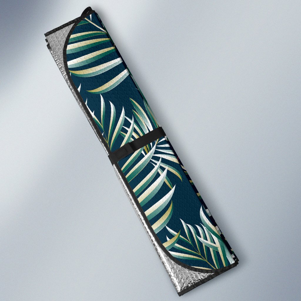 Sun Spot Tropical Palm Leaves Hower Curtain Car Sun Shade-JorJune