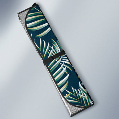 Sun Spot Tropical Palm Leaves Hower Curtain Car Sun Shade-JorJune