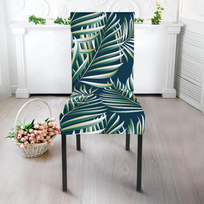 Sun Spot Tropical Palm Leaves hower Curtain Dining Chair Slipcover-JORJUNE.COM