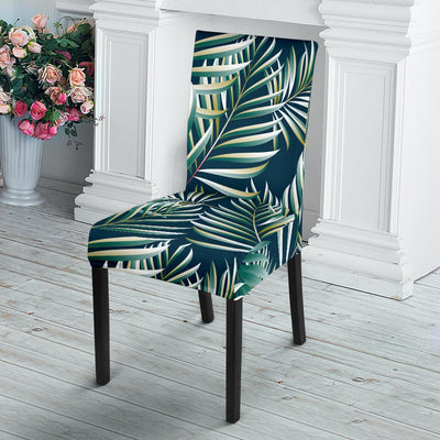Sun Spot Tropical Palm Leaves hower Curtain Dining Chair Slipcover-JORJUNE.COM