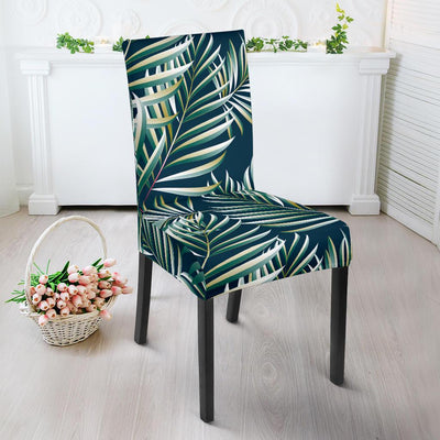 Sun Spot Tropical Palm Leaves hower Curtain Dining Chair Slipcover-JORJUNE.COM