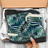 SSun Spot Tropical Palm Leaves hower Curtain Faux Fur Leather Boots