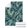 Sun Spot Tropical Palm Leaves Hower Curtain Fleece Blanket