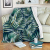 Sun Spot Tropical Palm Leaves Hower Curtain Fleece Blanket