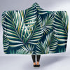 Sun Spot Tropical Palm Leaves hower Curtain Hooded Blanket-JORJUNE.COM