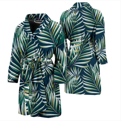 Sun Spot Tropical Palm Leaves Hower Curtain Men Bath Robe