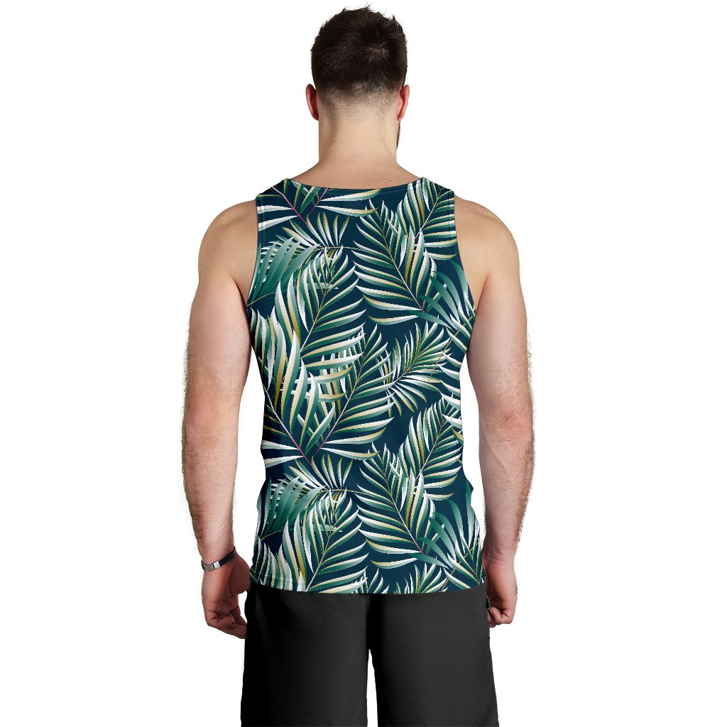 Sun Spot Tropical Palm Leaves hower Curtain Men Tank Top