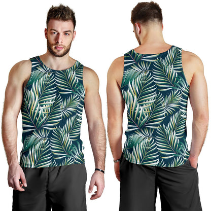 Sun Spot Tropical Palm Leaves hower Curtain Men Tank Top