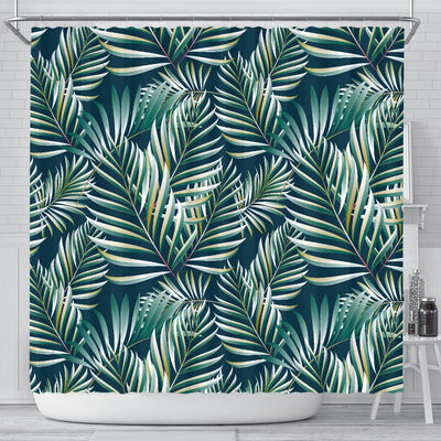 Sun Spot Tropical Palm Leaves Hower Curtain Shower Curtain