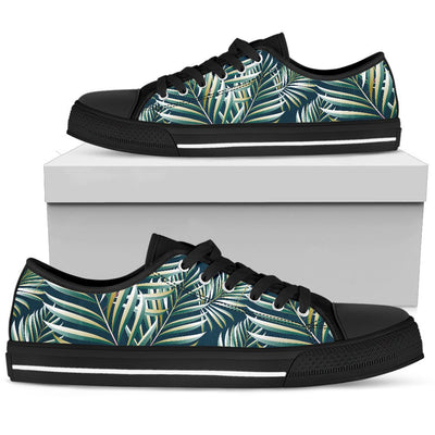 Sun Spot Tropical Palm Leaves hower Curtain Women Low Top Shoes