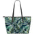 Sun Spot Tropical Palm Leaves Large Leather Tote Bag