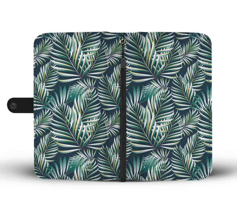 Sun Spot Tropical Palm Leaves Wallet Phone Case