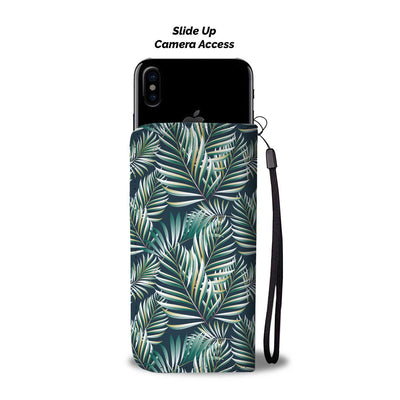 Sun Spot Tropical Palm Leaves Wallet Phone Case