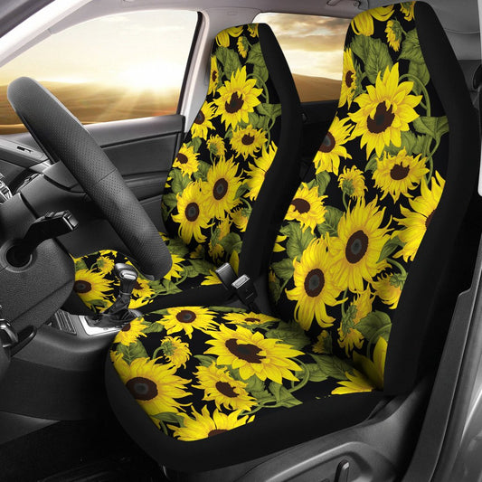 Sunflower Fresh Bright Color Print Universal Fit Car Seat Covers