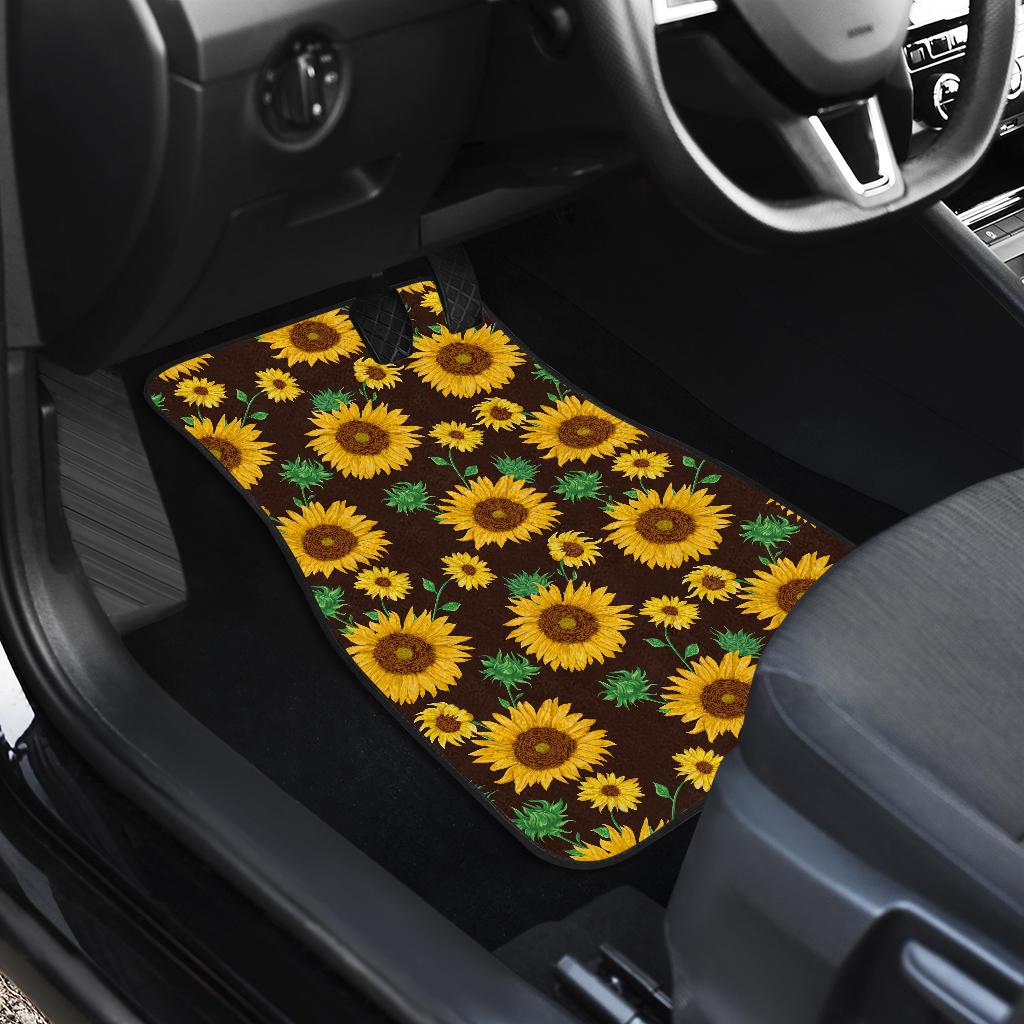 Sunflower Pattern Print Design SF01 Car Floor Mats-JORJUNE.COM