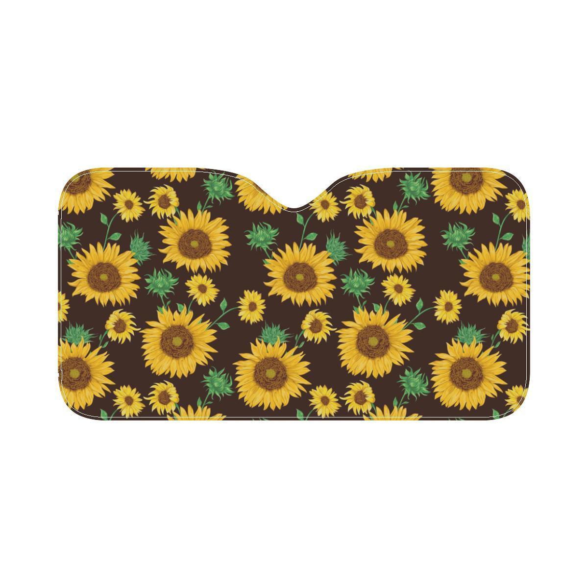 Sunflower Pattern Print Design SF01 Car Sun Shade-JorJune