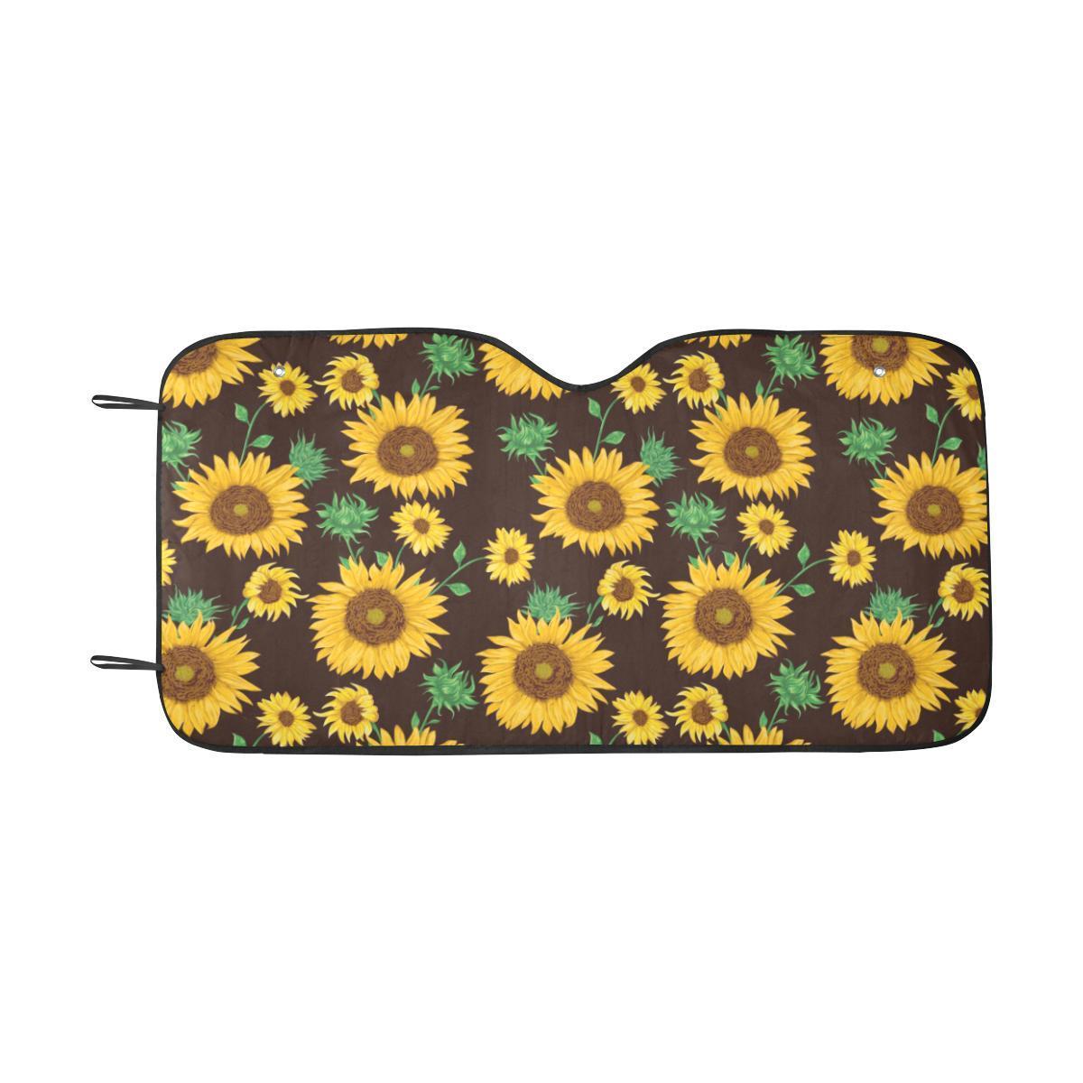 Sunflower Pattern Print Design SF01 Car Sun Shade-JorJune