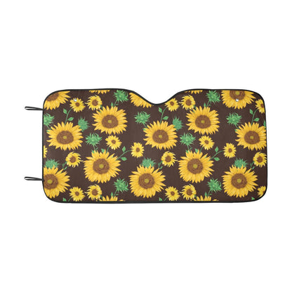 Sunflower Pattern Print Design SF01 Car Sun Shade-JorJune
