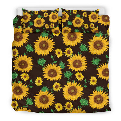 Sunflower Pattern Print Design SF01 Duvet Cover Bedding Set-JORJUNE.COM