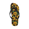 Sunflower Pattern Print Design SF01 Flip Flops-JorJune