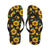 Sunflower Pattern Print Design SF01 Flip Flops-JorJune