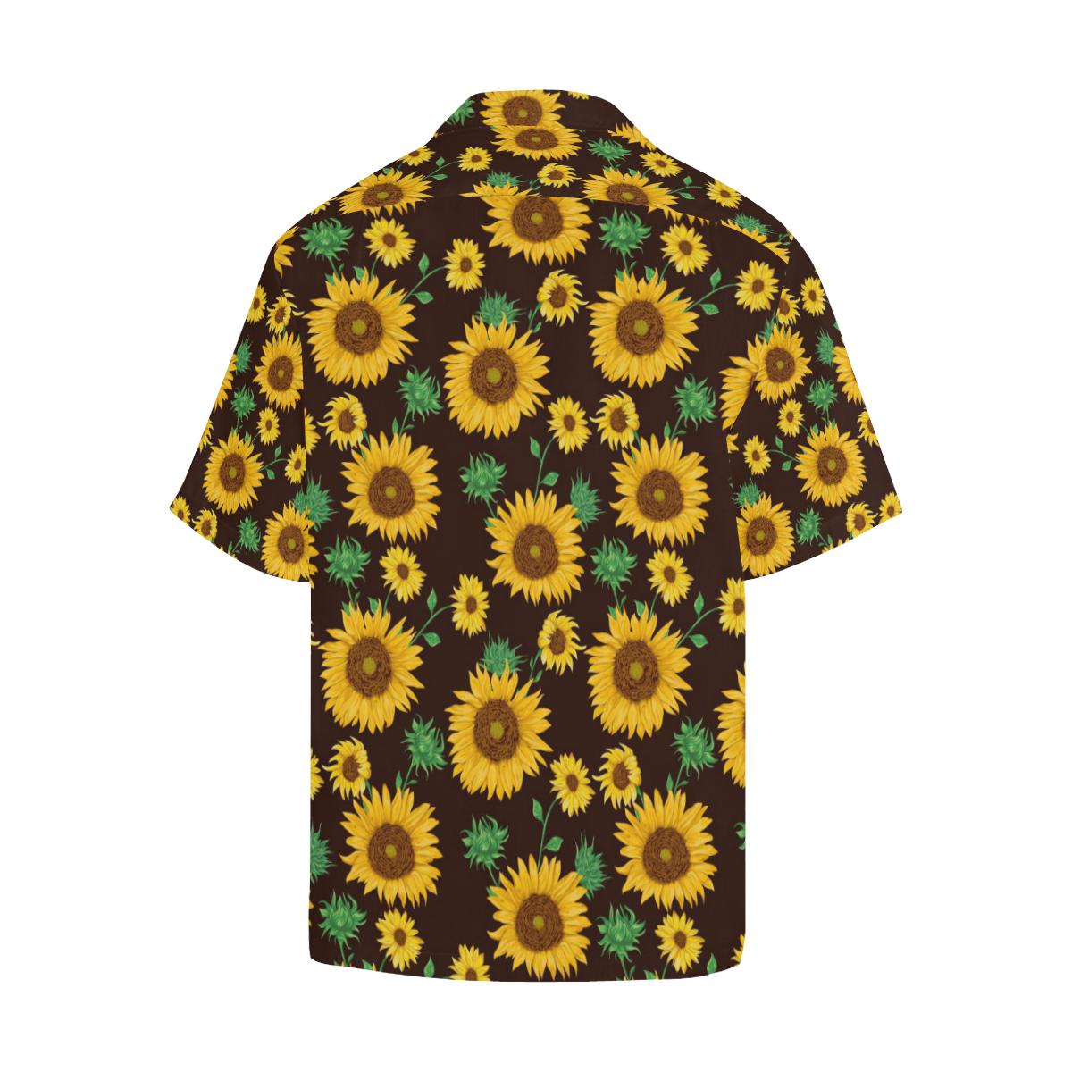 Sunflower Pattern Print Design SF01 Men Hawaiian Shirt-JorJune