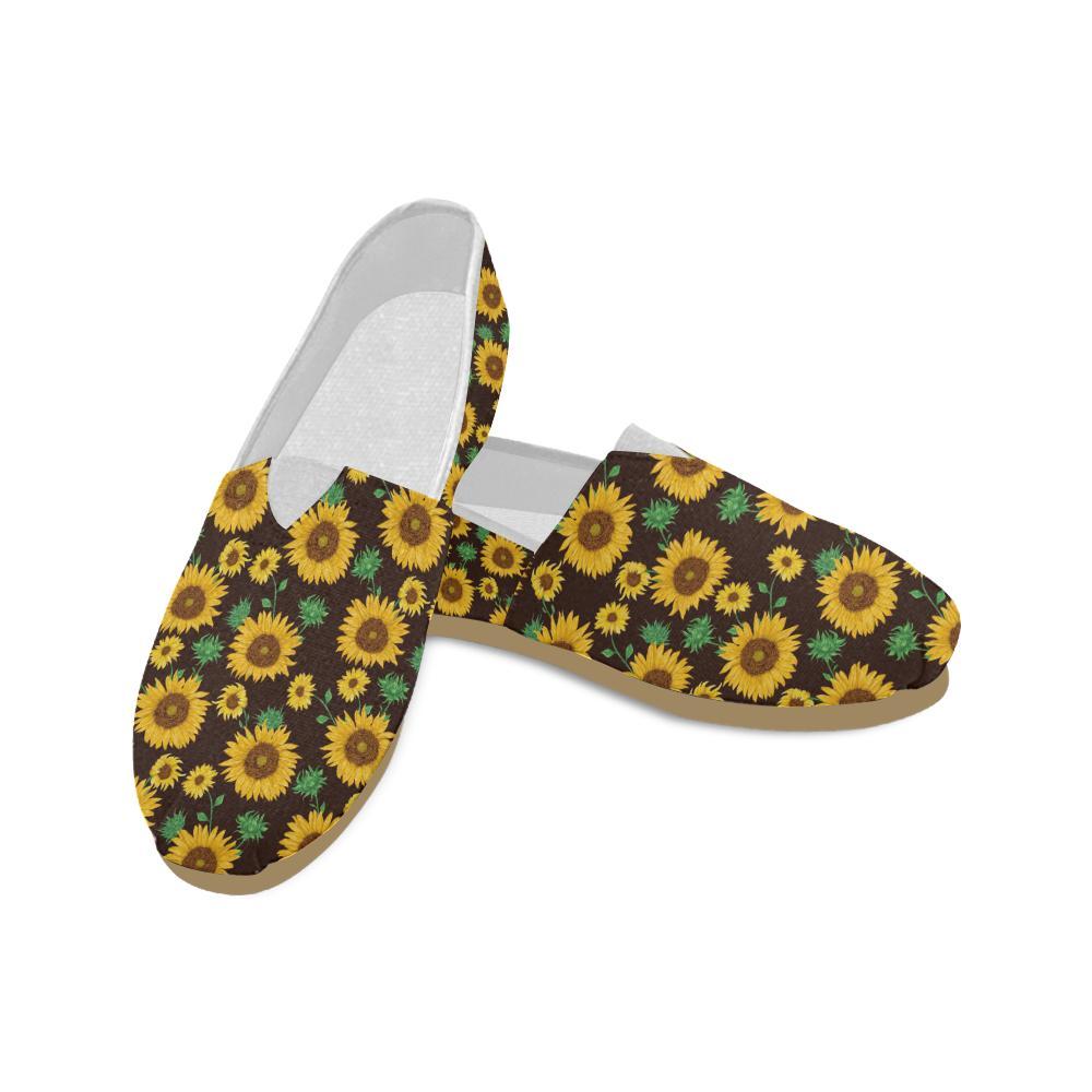 Sunflower Pattern Print Design SF01 Women Casual Shoes-JorJune.com