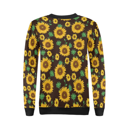 Sunflower Pattern Print Design SF01 Women Long Sleeve Sweatshirt-JorJune