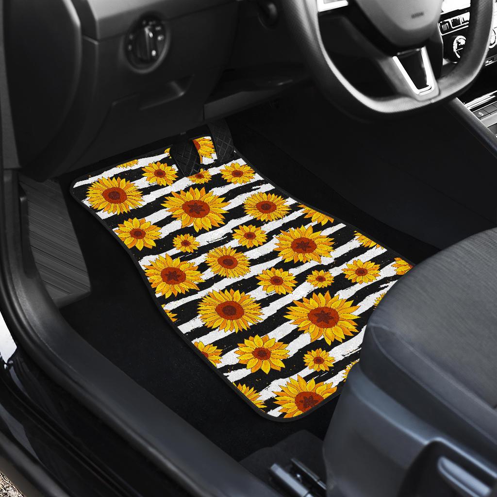 Sunflower Pattern Print Design SF010 Car Floor Mats-JORJUNE.COM