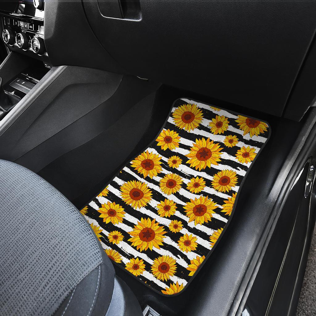Sunflower Pattern Print Design SF010 Car Floor Mats-JORJUNE.COM