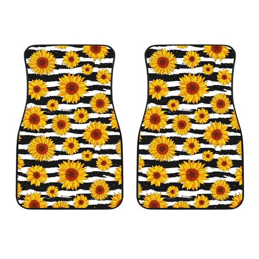 Sunflower Pattern Print Design SF010 Car Floor Mats-JORJUNE.COM
