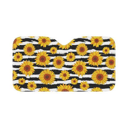 Sunflower Pattern Print Design SF010 Car Sun Shade-JorJune