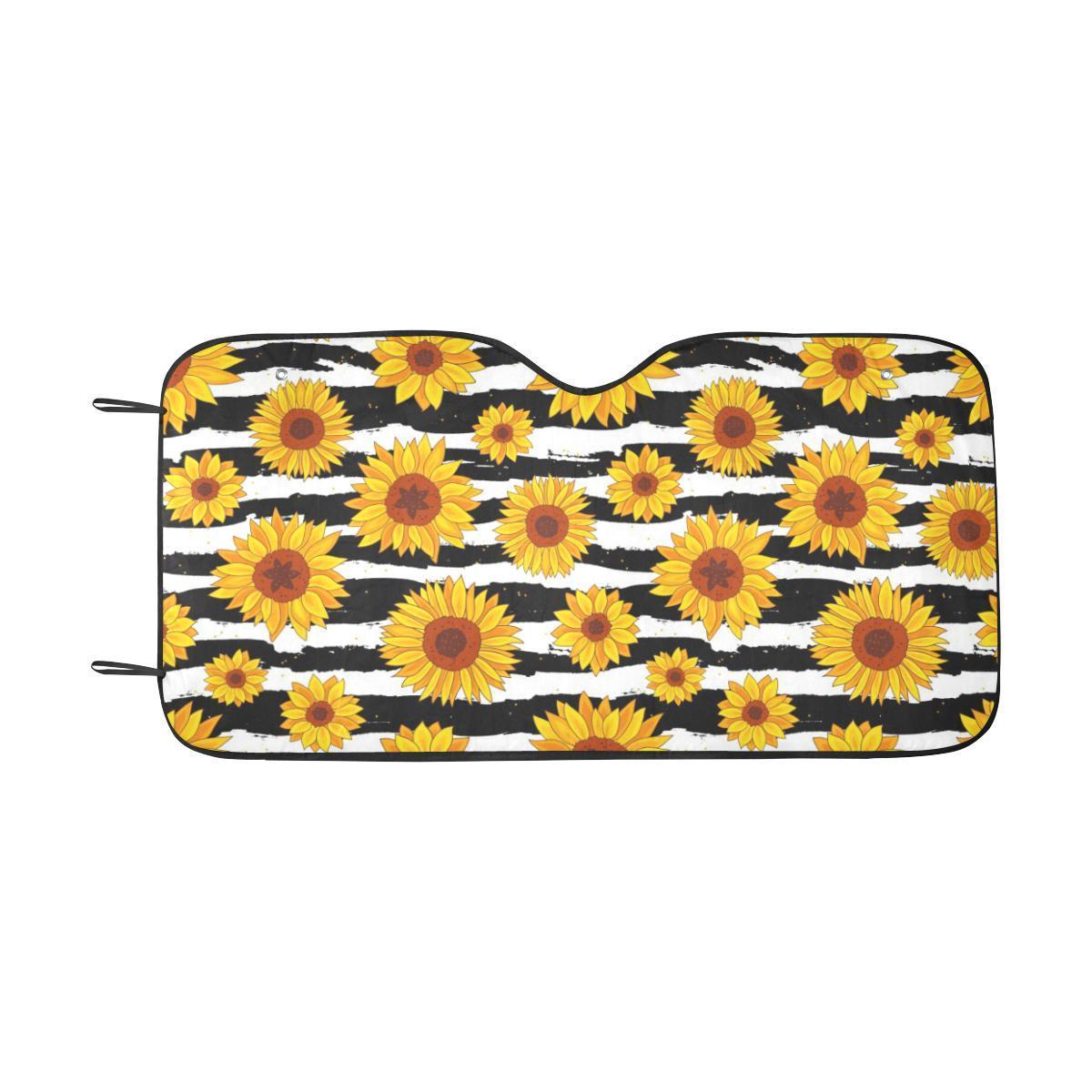 Sunflower Pattern Print Design SF010 Car Sun Shade-JorJune