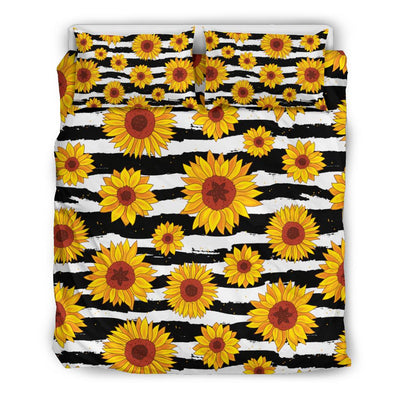 Sunflower Pattern Print Design SF010 Duvet Cover Bedding Set-JORJUNE.COM