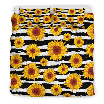 Sunflower Pattern Print Design SF010 Duvet Cover Bedding Set-JORJUNE.COM