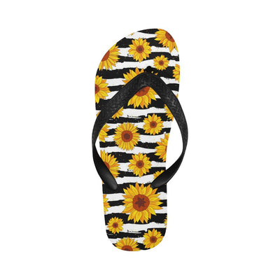 Sunflower Pattern Print Design SF010 Flip Flops-JorJune